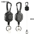 1Pcs Sporty Retractable Key Ring Anti-Theft Metal Easy-To-Pull Buckle Rope Elastic Keychain anti Lost Yoyo Ski Pass ID Card