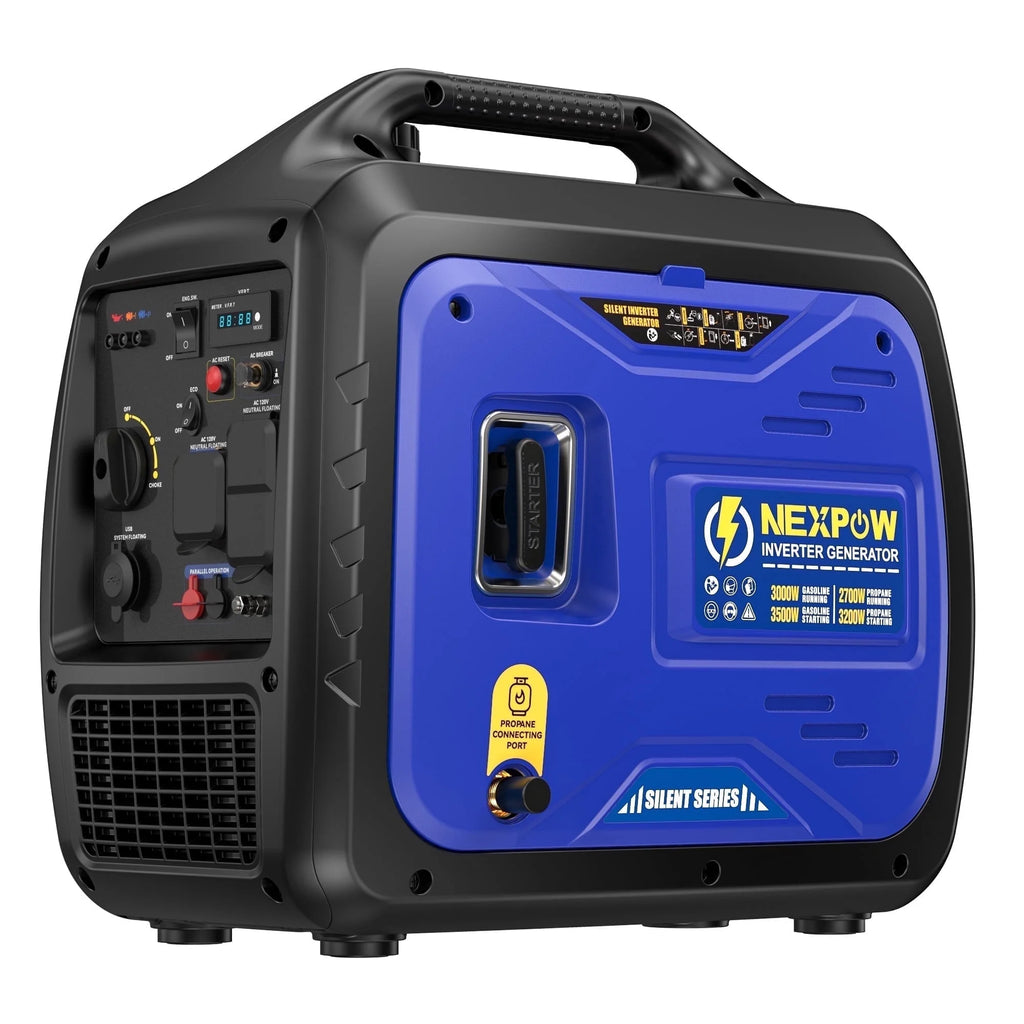 3500W Portable Inverter Generator, Dual Fuel Super Quiet Generator, Eco-Mode Feature, Parallel Capability, EPA Compliant, Lightweight for Backup Home & Camping
