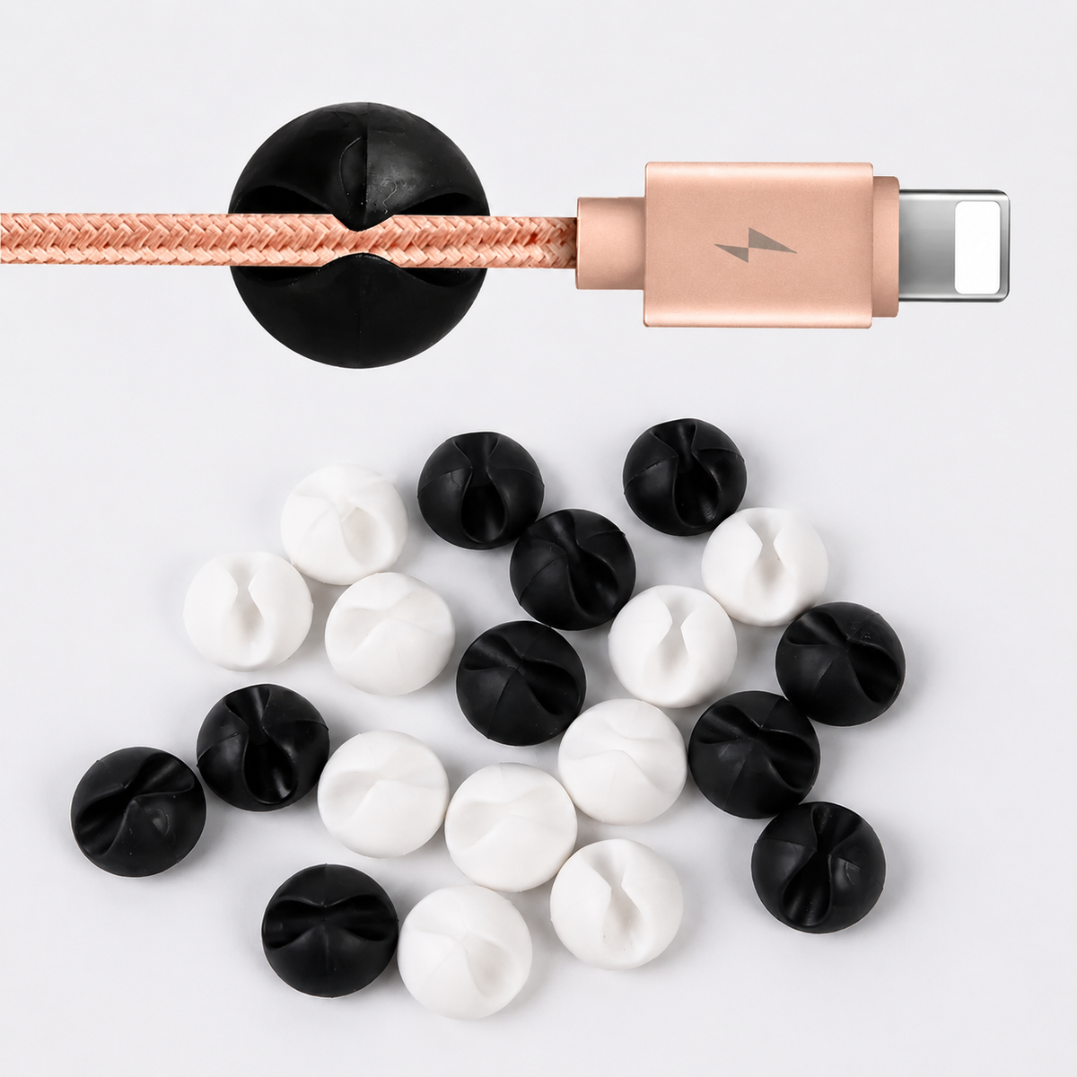 Silicone Cable Organizer Clips set