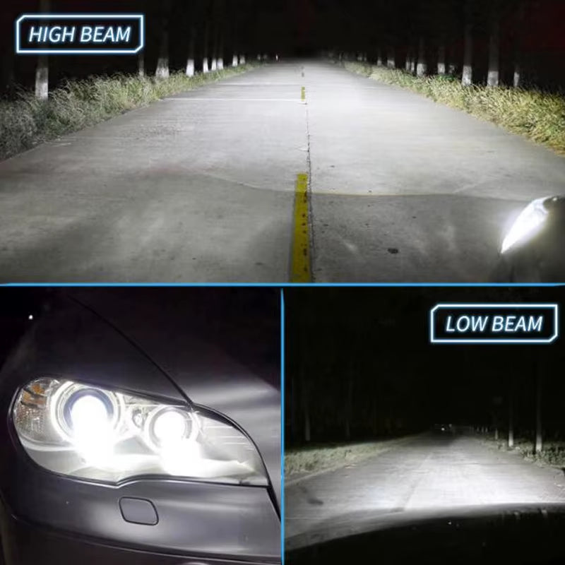 H4 LED Car Haedlight H7 H1 C6 High Power High Low Beam 7200LM Bulbs COB LED Car Lights Auto Fog Lights Headlamp 6000K 12V White