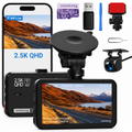 Wi-Fi Dash Cam Front & Rear 2.5k